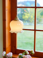 Load image into Gallery viewer, Brass Resin Petal Plug-In Pendant