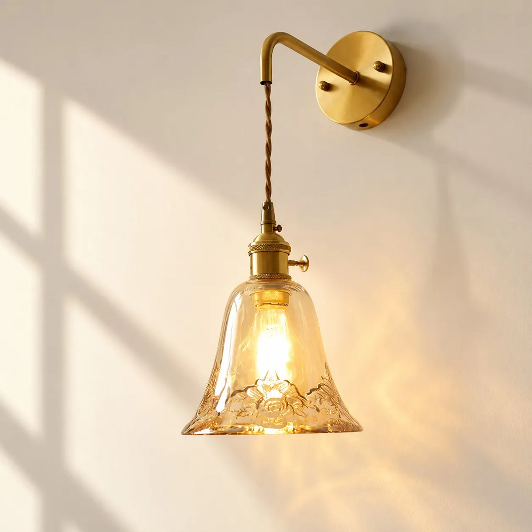 Glass Flower Vase Pendant Light