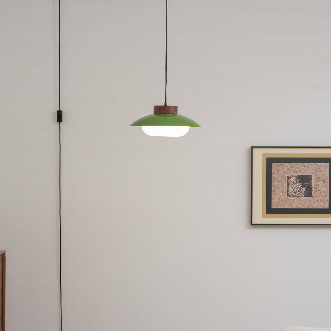 Saucer Plastic Plug-In Pendant Lamp