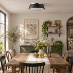 Charger l'image dans la visionneuse de galerie, Metal Flush Mount Ceiling Fixture with Frosted Diffuser