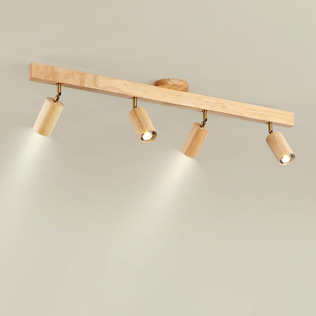 Iluminación de riel de madera Merlo