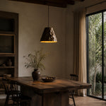 Load image into Gallery viewer, Hand-Hammered Brass Pendant Light for Dining Rooms