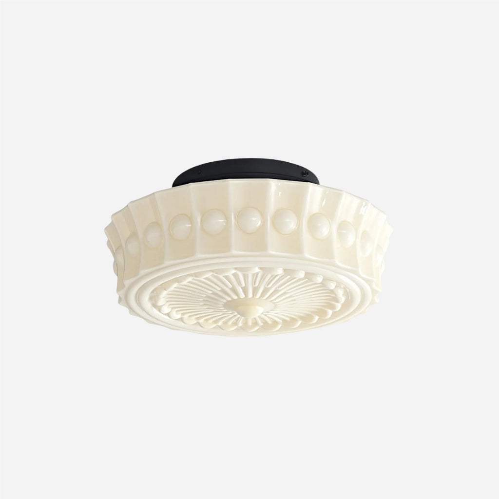 Plafonnier courbé Rigidus - Verre minimaliste pour salons et couloirs