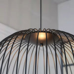 Cargar imagen en el visor de la Galería, Lámpara de suspensión minimalista Radiloop - Diseño inspirado en farol de metal para comedor N48