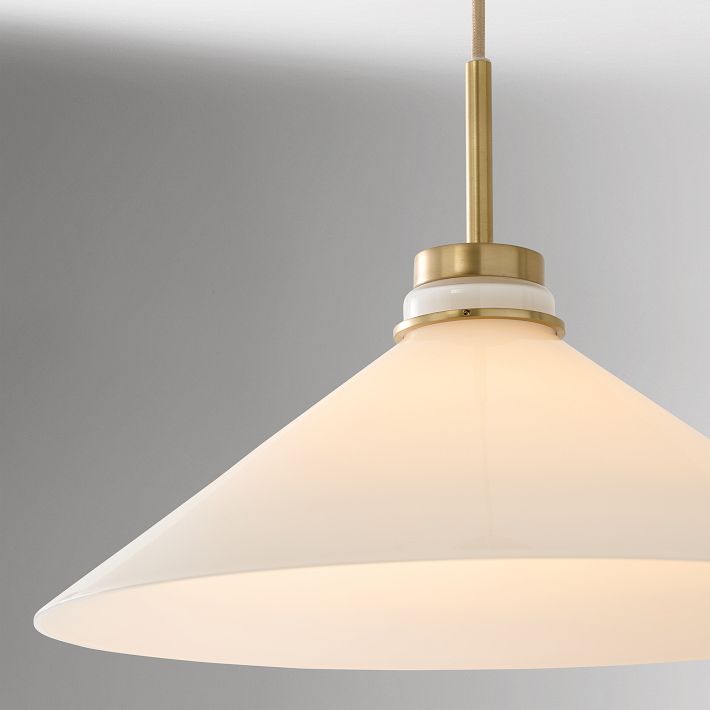 Aurenza Modern Farmhouse  Cone Pendant Light – Dimmable Kitchen and Entryway Lighting