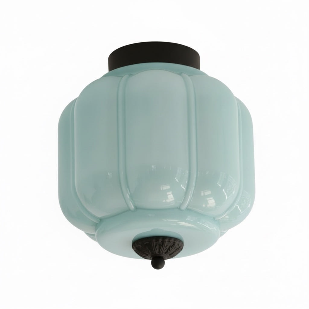Eloise Flush Mount Milk Glass Ceiling Light – Modern Accent Lighting with Artistic Glass Shade