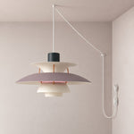 Bild in Gallery-Viewer laden, Modern Multilayer Colorful Plug‑in Swag Pendant Light - Metal Hanging Lamp
