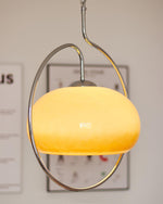 Load image into Gallery viewer, Rounded Glass Chrome Swag Pendant Light