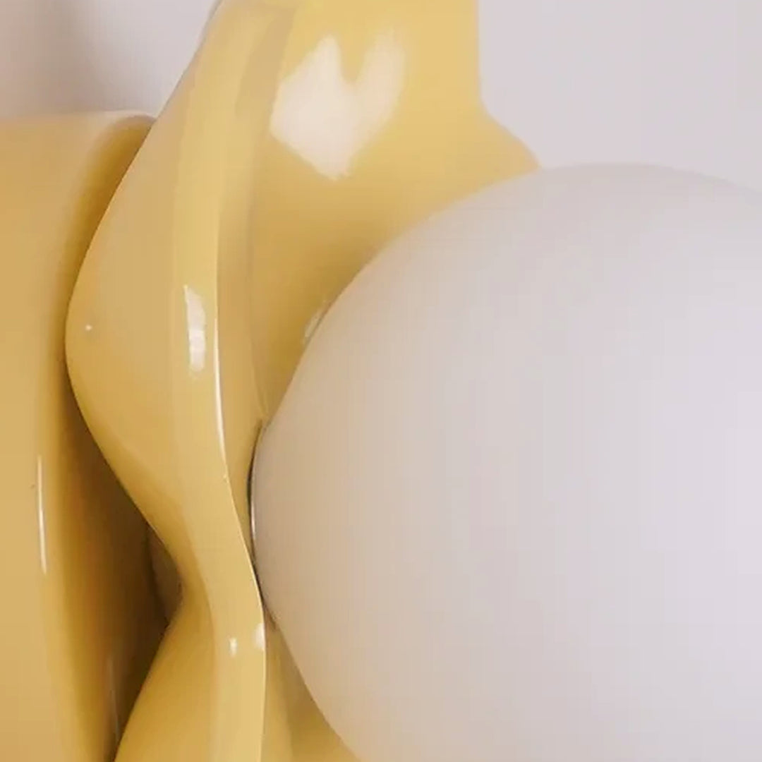 Flower-Shaped Resin Plug-In Wall Lamp