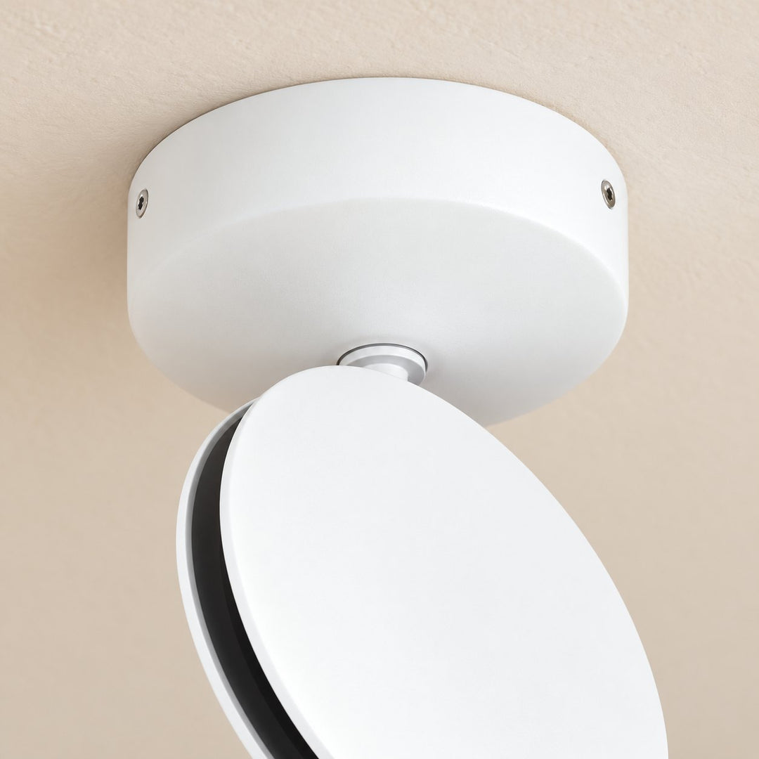 Tilting Head Round Disc Aluminium Wall Light