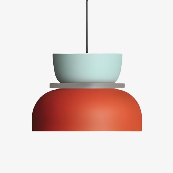 Acrybowlia Skulpturale Acryl-Hängeleuchte mit Bunter Geschichteter Schalenform für Inselbeleuchtung N35