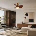 Charger l'image dans la visionneuse de galerie, Natural copper ceiling fan light in a modern living room