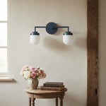Charger l&#39;image dans la visionneuse de galerie, Opalume Glass Double Vanity Light - Vintage Style Bathroom Double Wall Lighting
