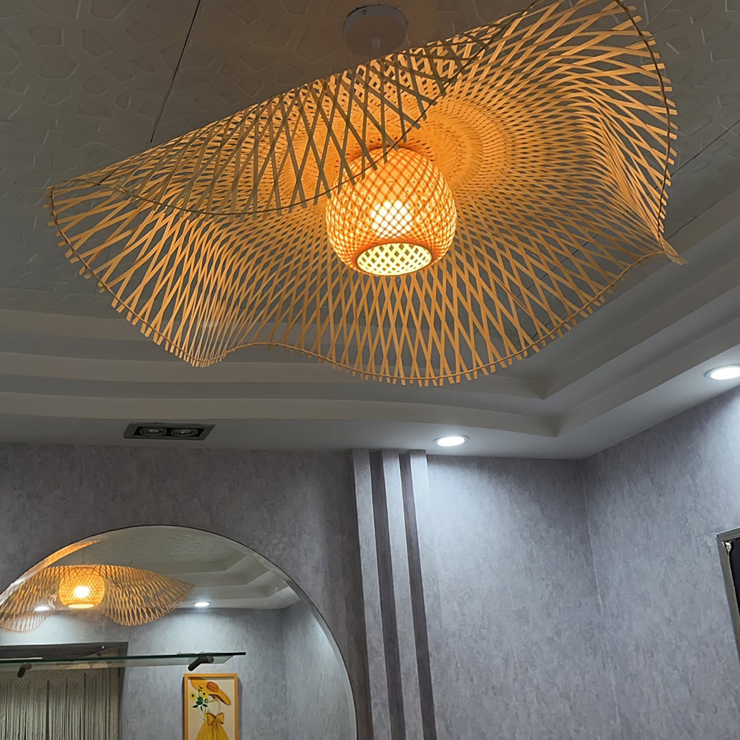 Natural Woven Shade Plug-In Light