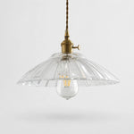 Cargar imagen en el visor de la Galería, Transparent glass pendant light on white background