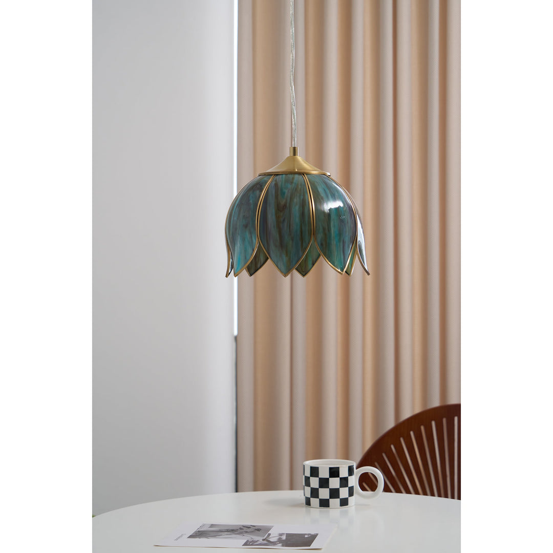 Lampe à suspension rétro Lotus