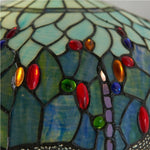 Cargar imagen en el visor de la Galería, Lámpara de pie de cristal artístico TiffStar con pantalla con diseño ornamental: lámpara de pie para salas de estar