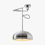 Charger l'image dans la visionneuse de galerie, Industrial Bauhaus Adjustable Arm Pendant Light in Polished Chrome