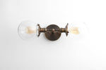 Cargar imagen en el visor de la Galería, Lumio Globe Industrial Vanity Lighting- Modern Double Globe Wall Light
