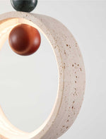 Load image into Gallery viewer, Travertine Circular Form Plug-In Pendant