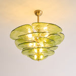 Load image into Gallery viewer, Lotus Leaf Layered Glass Chandelier
