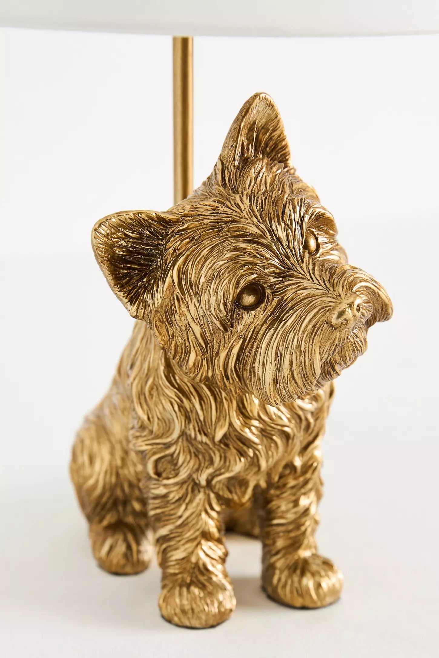 Lámpara de mesita de noche Pawdia con diseño de animales: iluminación clásica con pantalla de tela