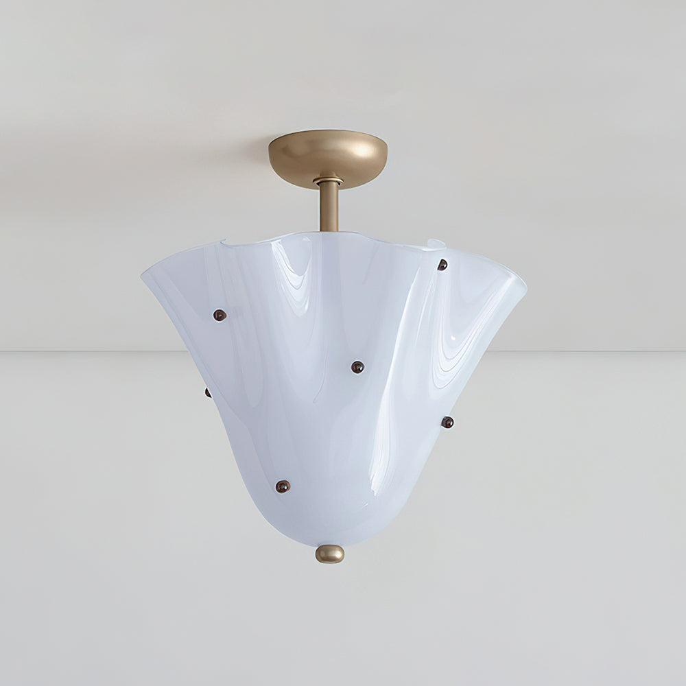 Bellina Modern Sleek Decorative Glass Shade Design Ceiling Light for Living Room, Bedroom and Dining Areas