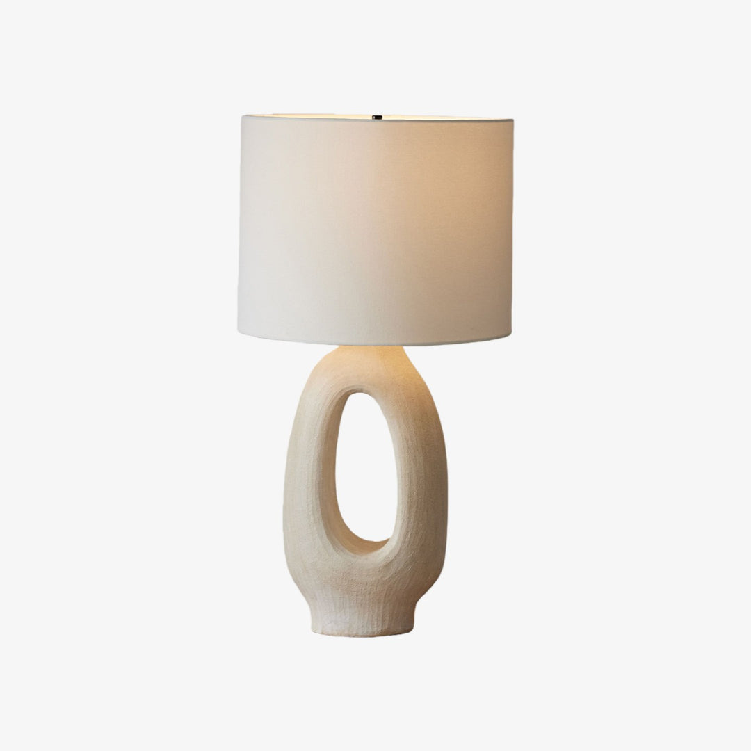 Ceruna Tischlampe mit Keramikkörper und strukturierter Oberfläche für Schlafzimmer oder Wohnzimmer