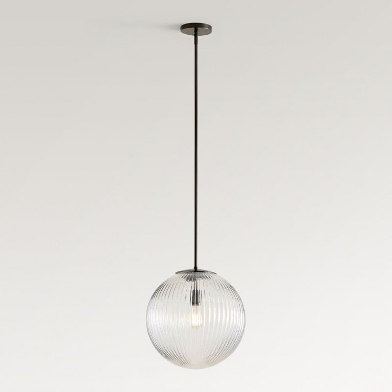 Ribbed Glass Pendant Light – Brass And Glass Pendant Light With Farmhouse Pendant Light Flair