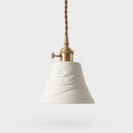 Bild in Gallery-Viewer laden, Sunset Relief ceramic pendant light in Ceramic White