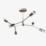 Load image into Gallery viewer, Mobilux Line Industrial Geometric Chandelier - Chrome Nickel Ceiling Light
