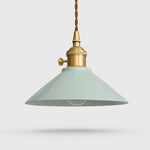 Load image into Gallery viewer, Yingqing inner pattern ceramic pendant light with brass base