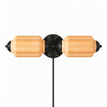 Cargar imagen en el visor de la Galería, Eloise fluted milk-glass plug-in wall sconce