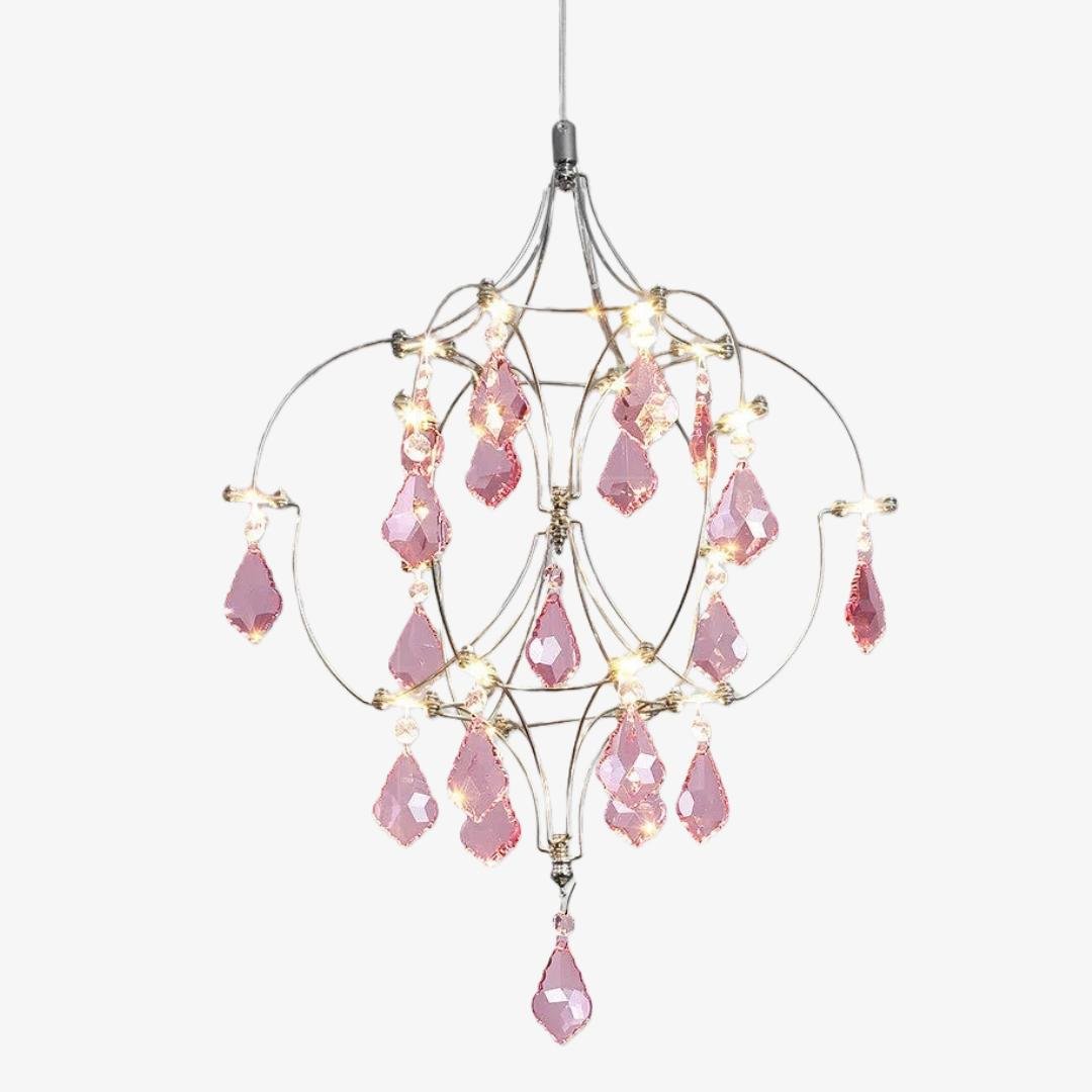 Lustre en cristal français Crynora - Design romantique Luciole en style luxe pour salle à manger ou chambre à coucher