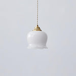 Load image into Gallery viewer, Brass Resin Petal Plug-In Pendant