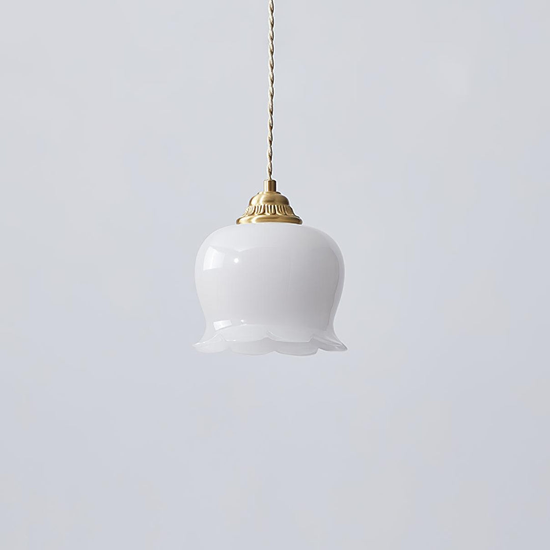 Brass Resin Petal Plug-In Pendant