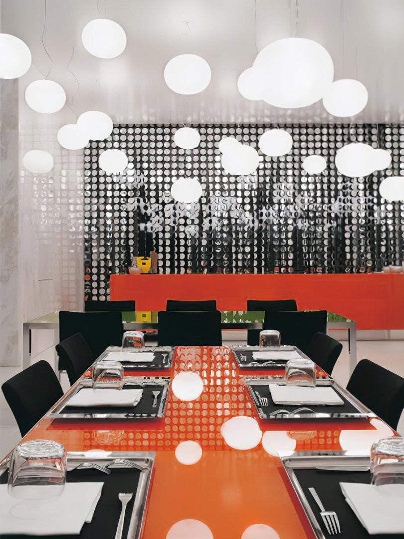 Frosted White Oval Plug-In Pendant Light