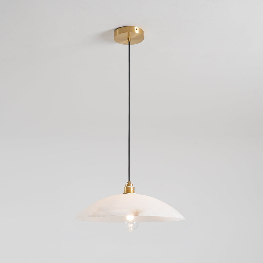 Natural Stone Plug-In Swag Pendant Light