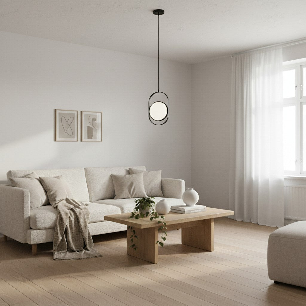 Lampe suspendue élégante Kuvia – Luminaire suspendu en verre raffiné pour cuisine et salons N67