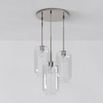 Load image into Gallery viewer, Lumivelle Pebble Glass Chandelier - 3-Light Modern Pendant Style
