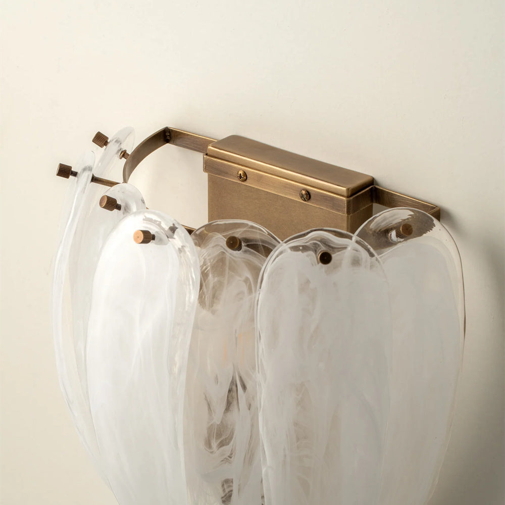Velora Gebogene Glas-Wandleuchte - Elegante Skulpturale Leuchte für Schlafzimmer