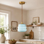 Load image into Gallery viewer, Pendant light in a bright cream kitchen
