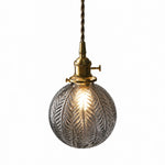 Bild in Gallery-Viewer laden, Vintage Leaf-Textured Glass Pendant Light