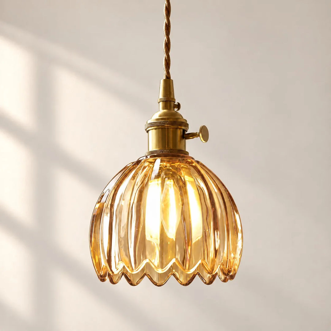 Nordic Colorful Flower Glass Pendant Lamp