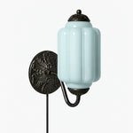 Cargar imagen en el visor de la Galería, Eloise fluted milk-glass plug-in wall sconce