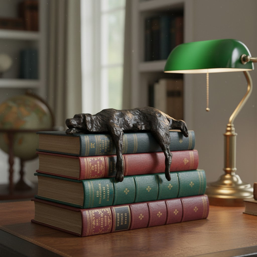 Floxo Lazy Dog Skulptur Geometrisches Eisendesign – Moderne Wohnkultur für Wohnzimmer und Büros