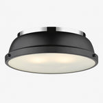 Charger l'image dans la visionneuse de galerie, Metal Flush Mount Ceiling Fixture with Frosted Diffuser