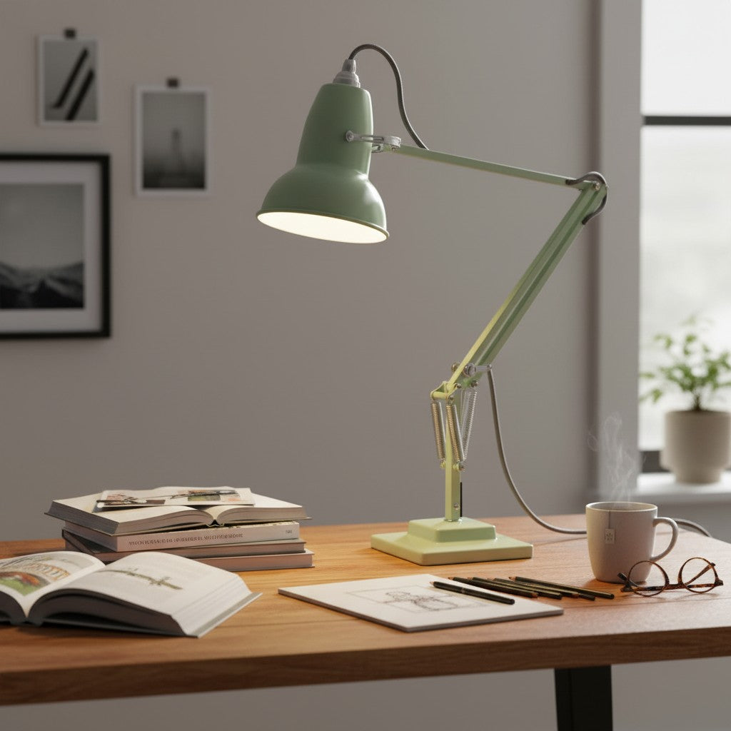 Lampe de bureau vintage Modryx réglable – Lumière de travail industrielle pour bureaux à domicile