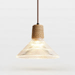 Charger l'image dans la visionneuse de galerie, Rustic Woven Rope Glass Pendant Light Collection