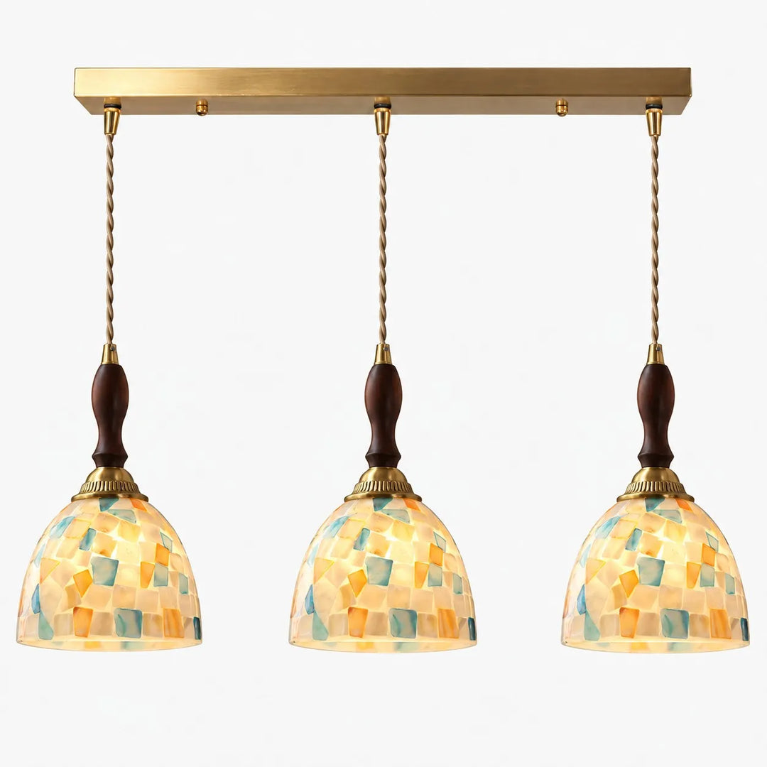Colorful Capiz Shell Glass Pendant Light